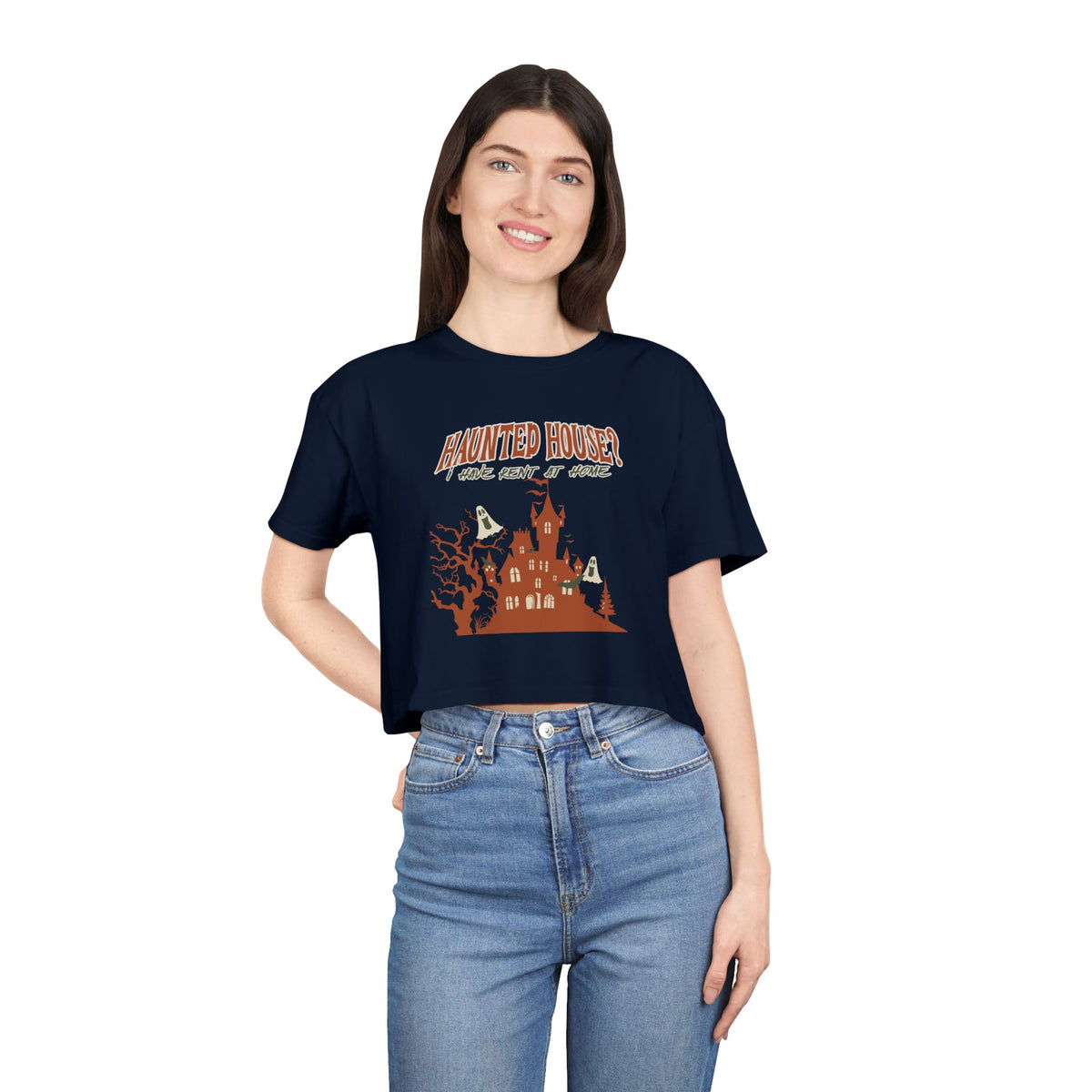 Haunted House Crop Tee