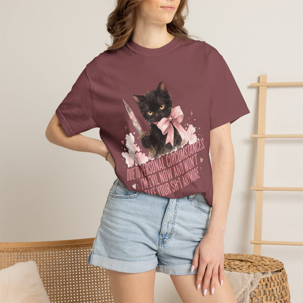 "Due to Personal Circumstances I'm Evil Now" Graphic Tee
