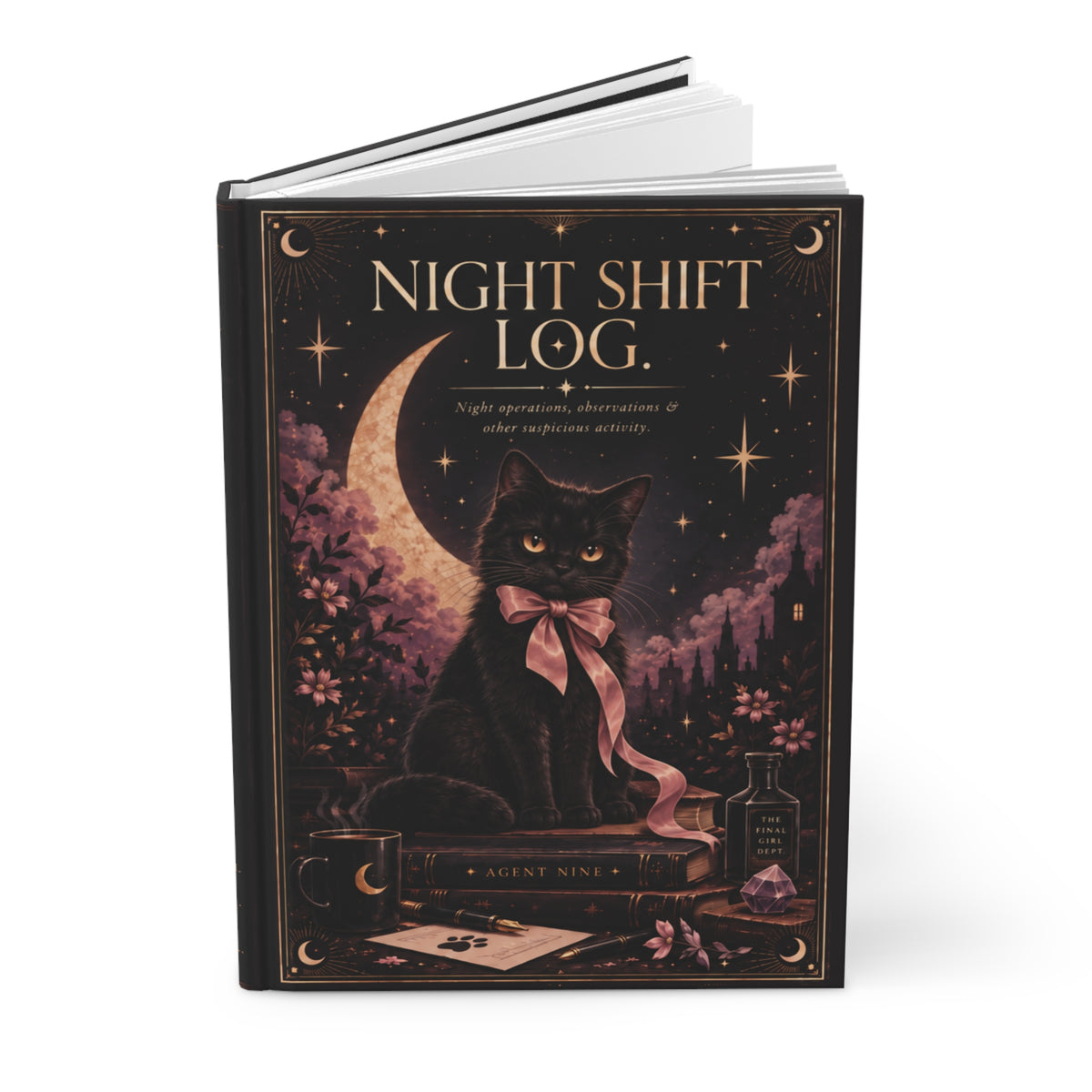 Night Shift Log Hardcover Journal