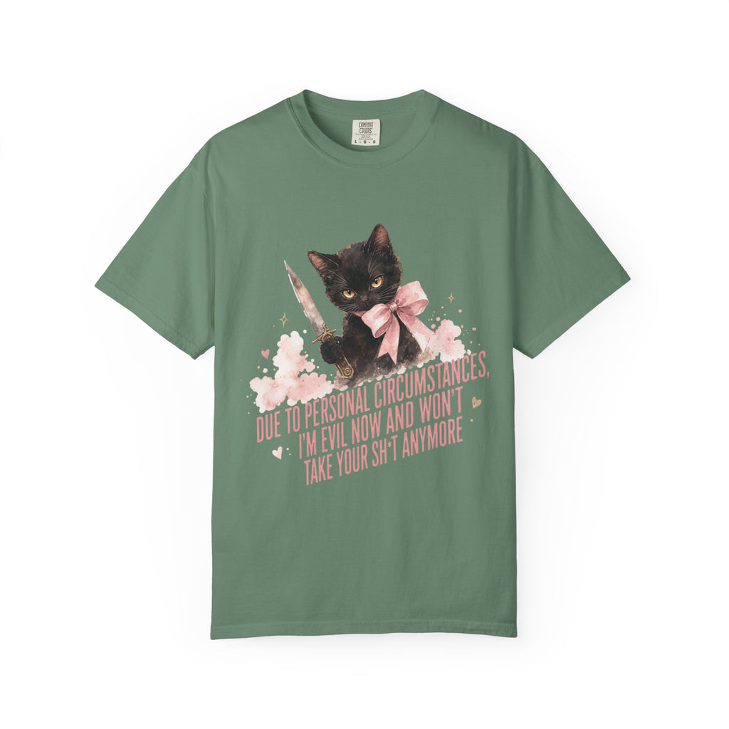 "Due to Personal Circumstances I'm Evil Now" Graphic Tee