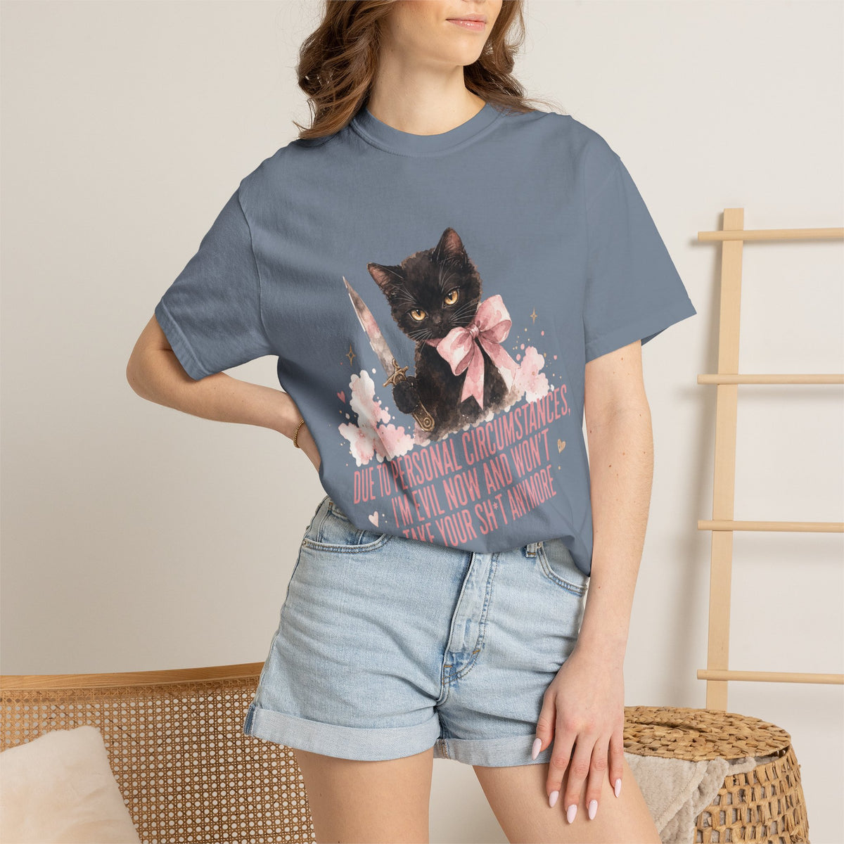 "Due to Personal Circumstances I'm Evil Now" Graphic Tee