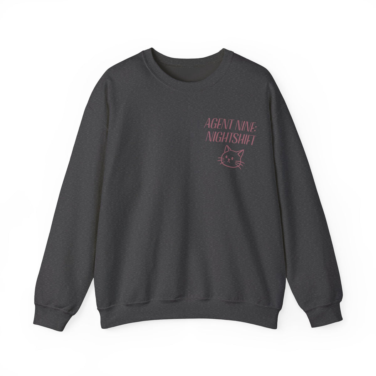 Night Shift Cat Sweatshirt — "Agent 9: Always Watching" Crewneck
