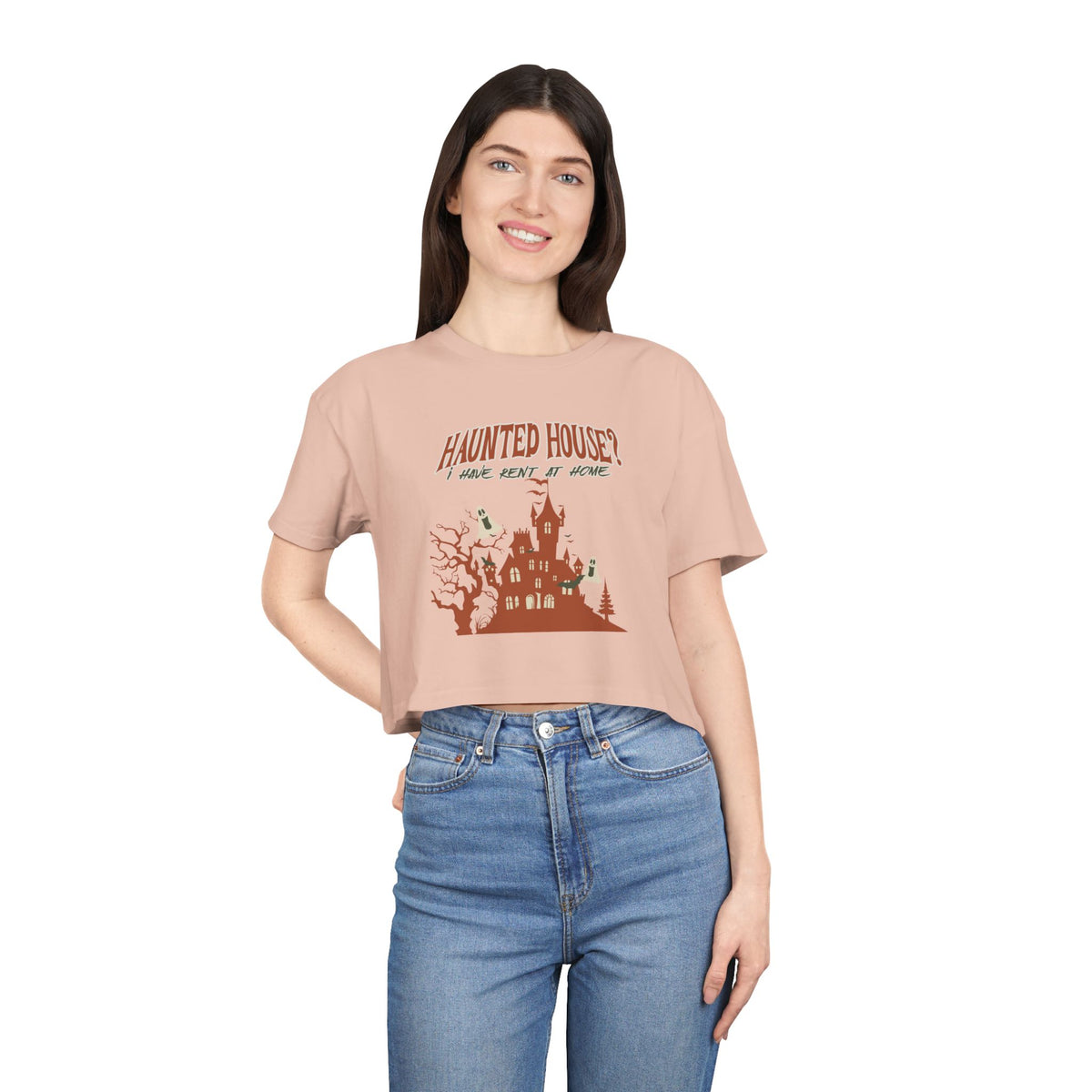 Haunted House Crop Tee