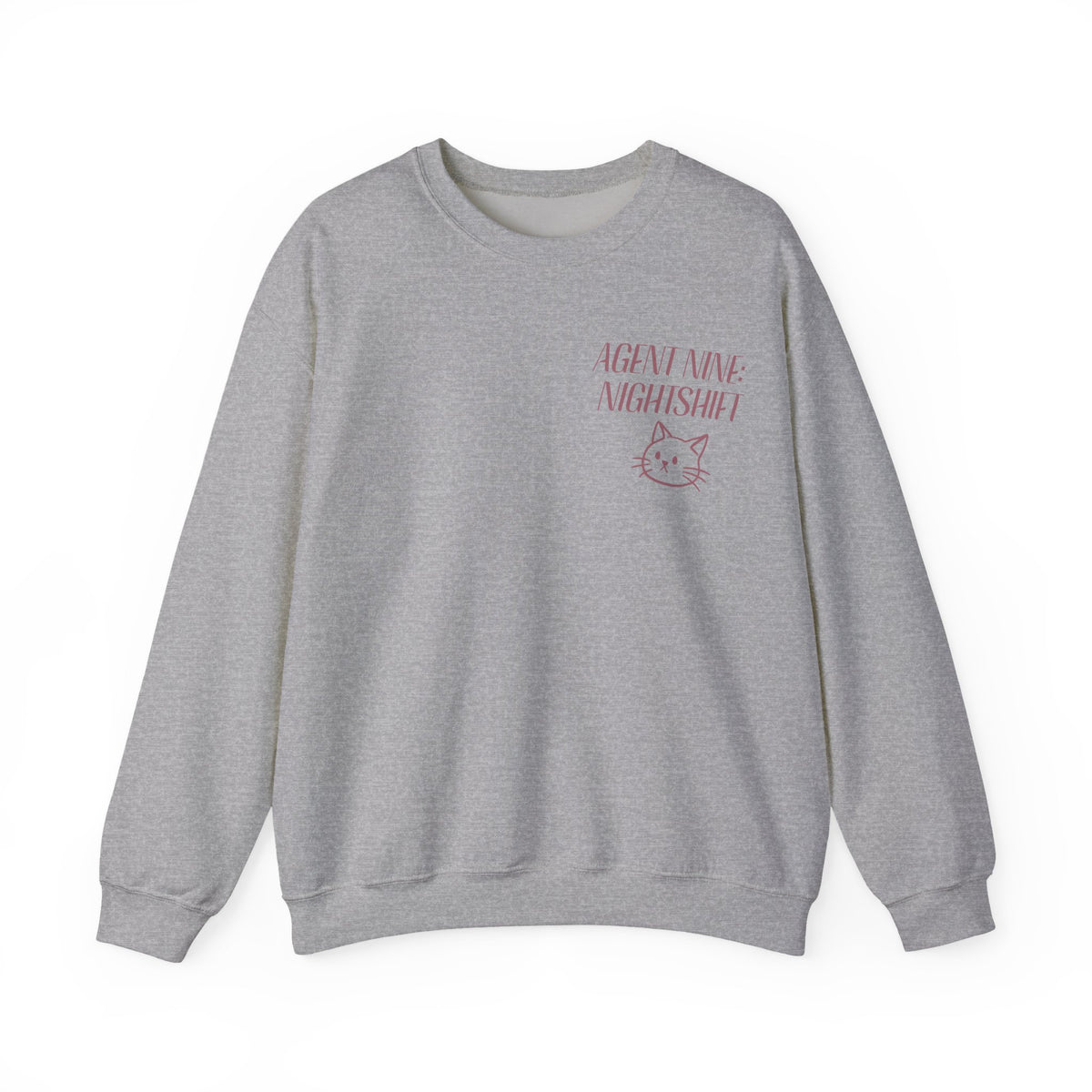 Night Shift Cat Sweatshirt — "Agent 9: Always Watching" Crewneck