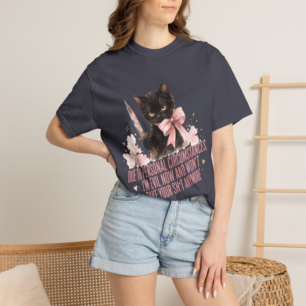"Due to Personal Circumstances I'm Evil Now" Graphic Tee