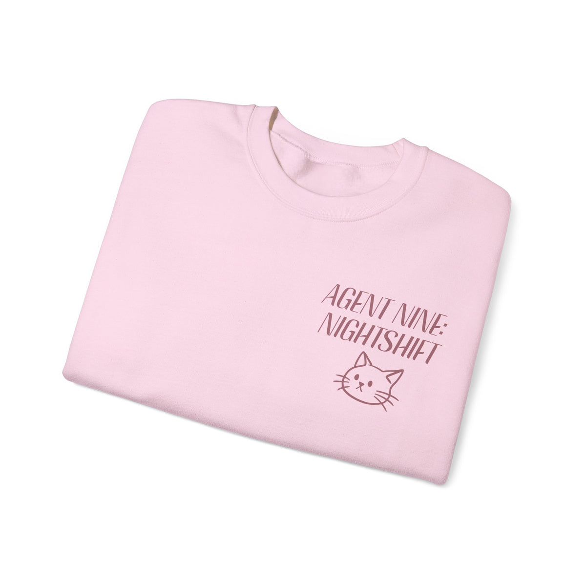 Night Shift Cat Sweatshirt — "Agent 9: Always Watching" Crewneck