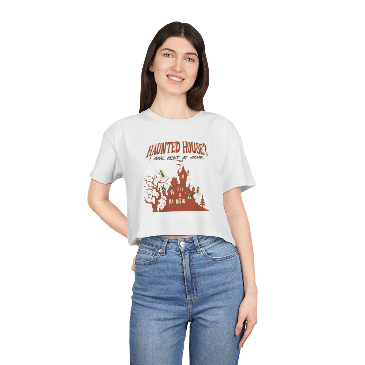 Haunted House Crop Tee