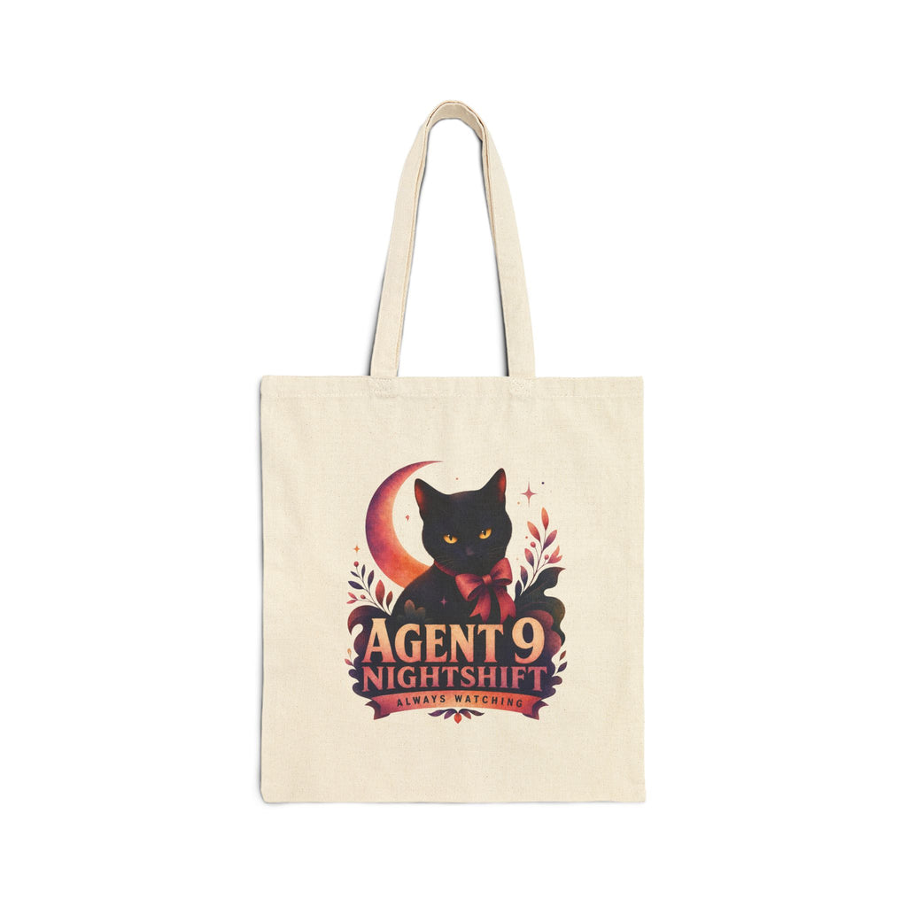 Agent 9 Nightshift Cat Canvas Tote
