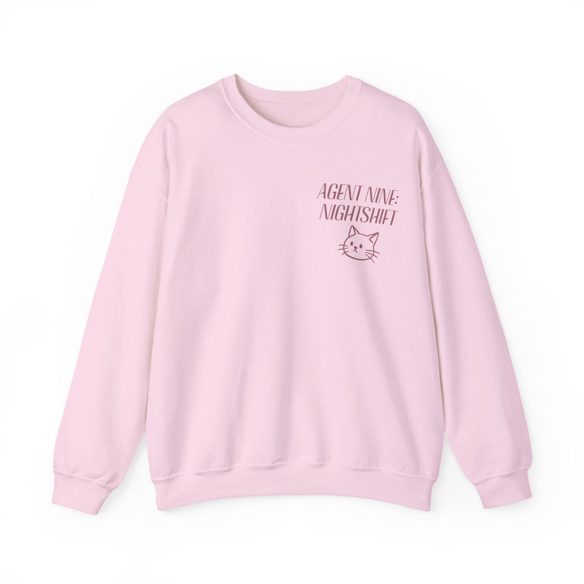 Night Shift Cat Sweatshirt — "Agent 9: Always Watching" Crewneck