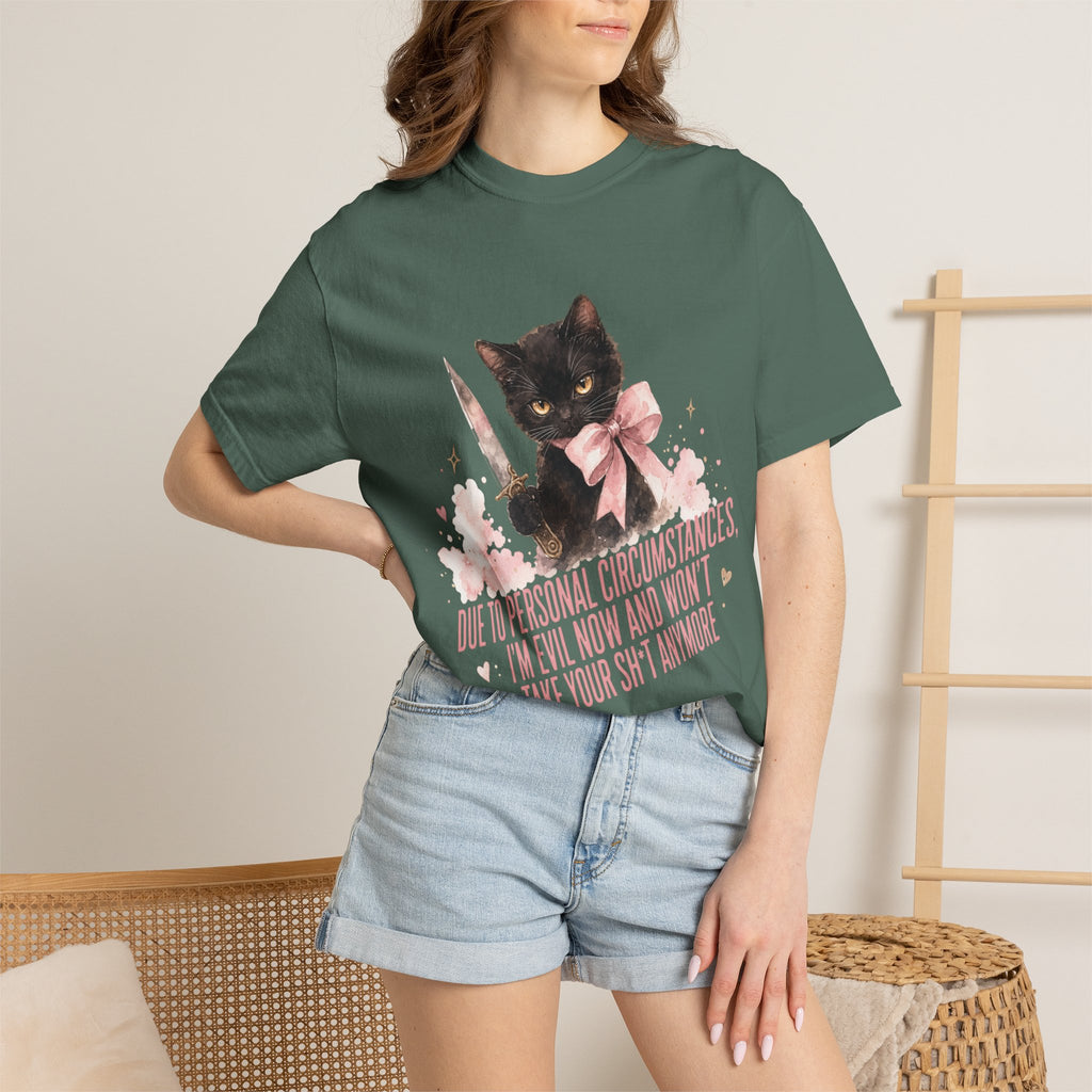"Due to Personal Circumstances I'm Evil Now" Graphic Tee