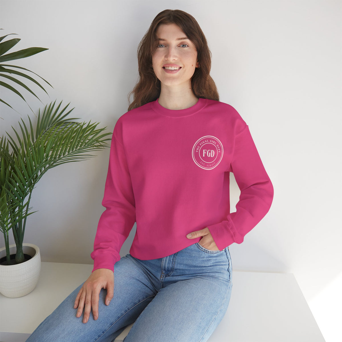 Crewneck Sweatshirt — “Final Girl Field Uniform” Graphic Pullover