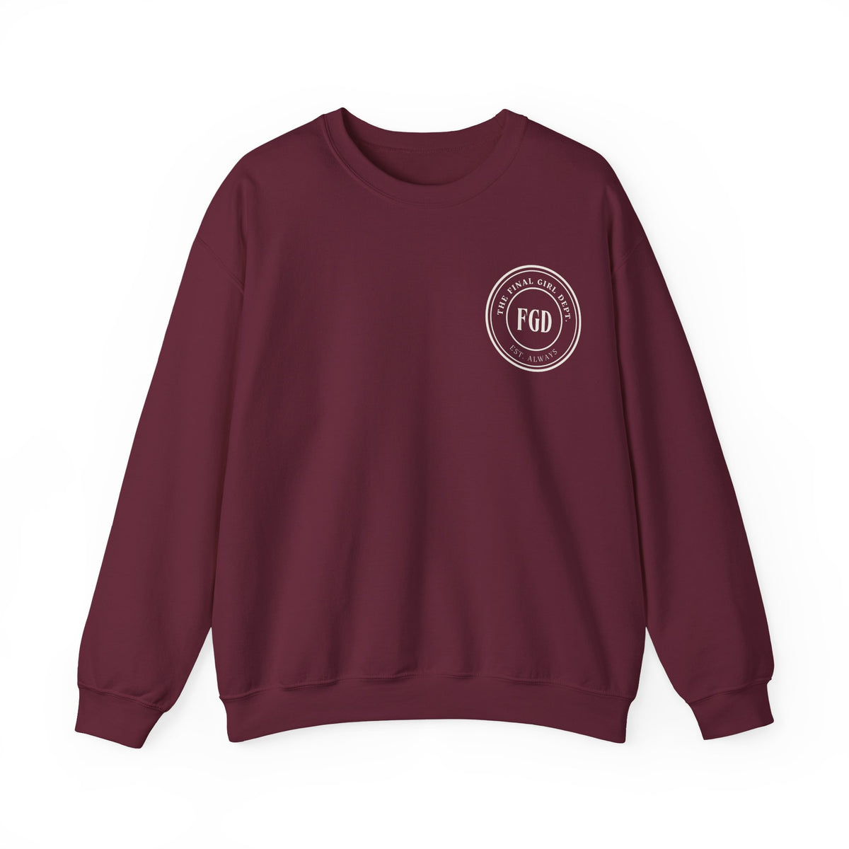 Crewneck Sweatshirt — “Final Girl Field Uniform” Graphic Pullover