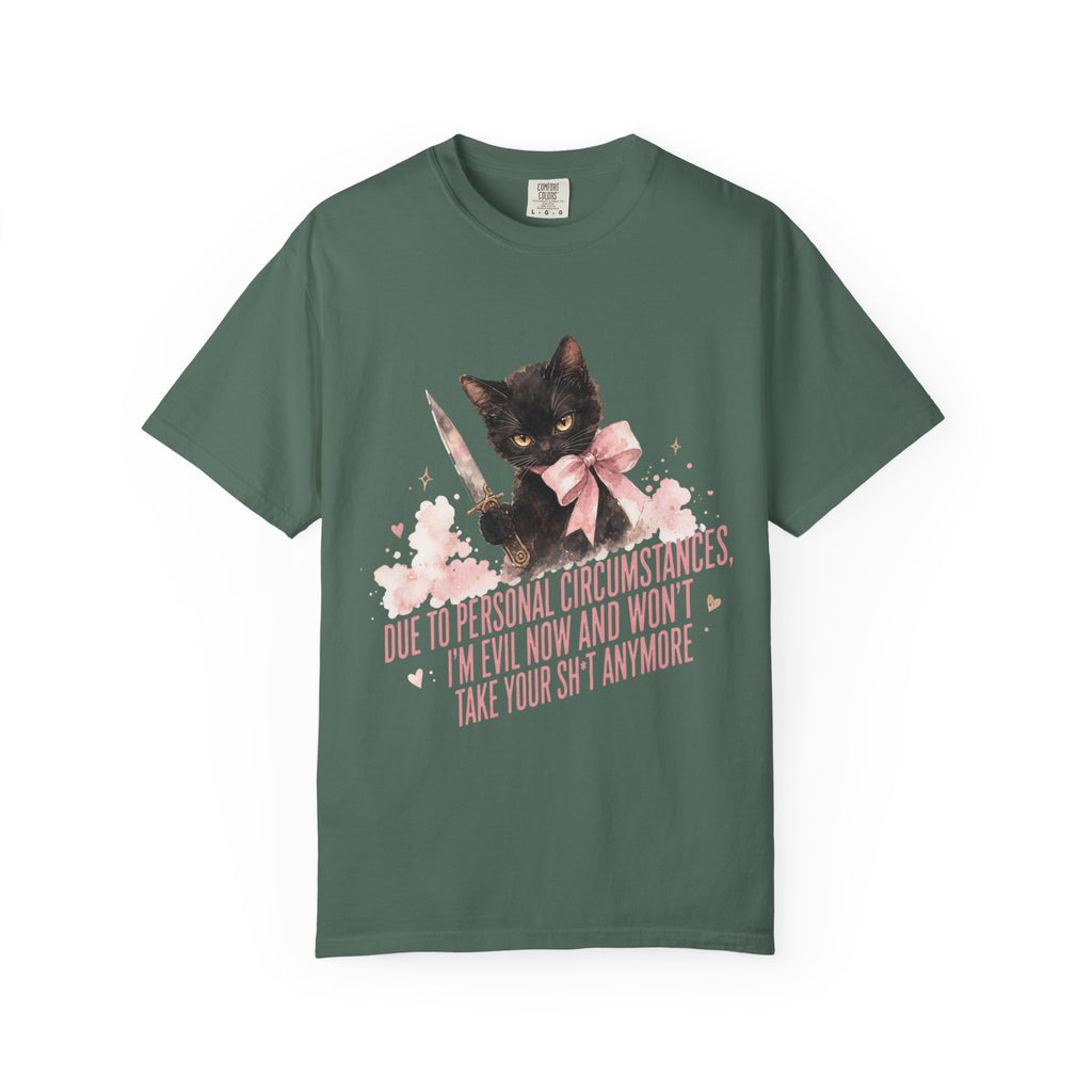 "Due to Personal Circumstances I'm Evil Now" Graphic Tee