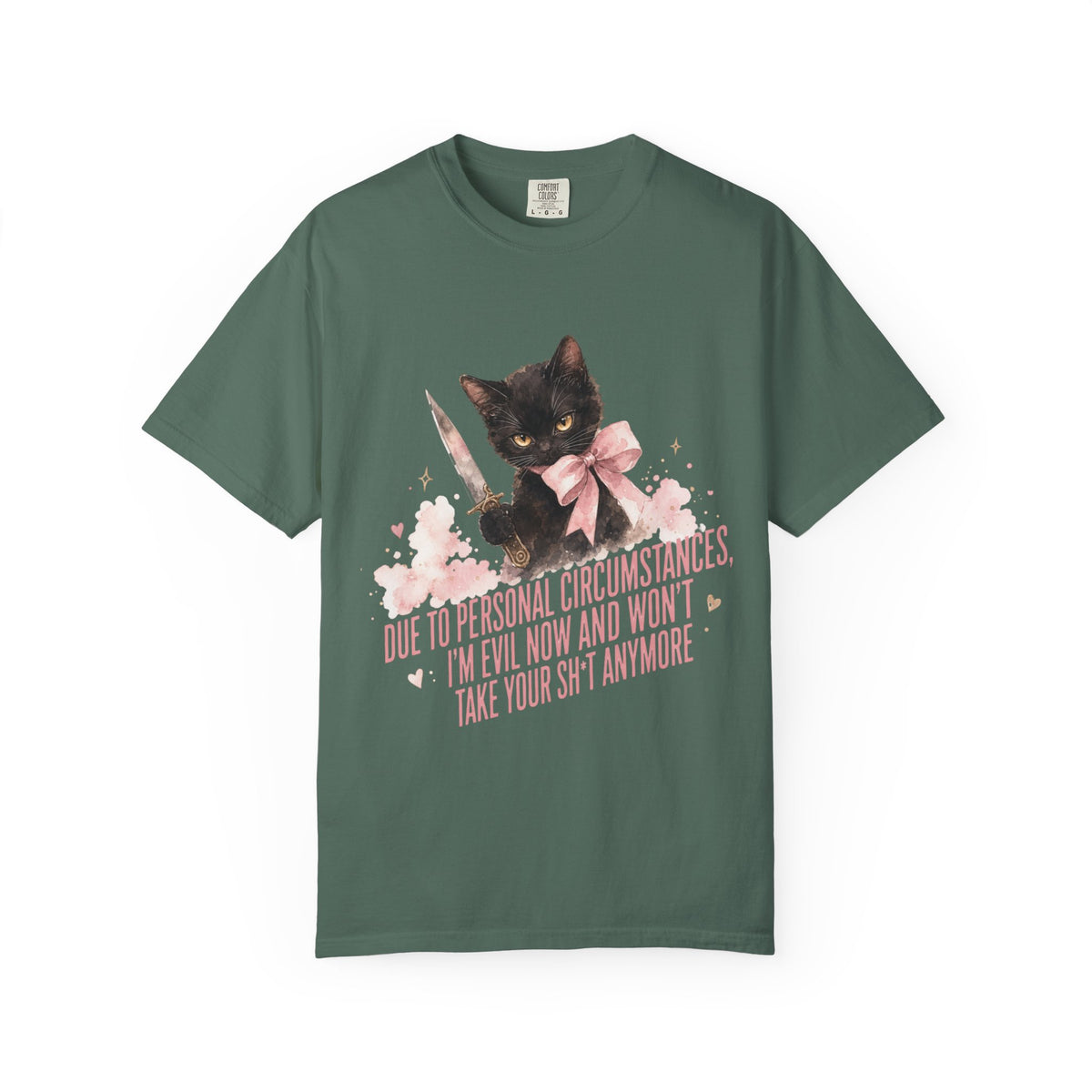 "Due to Personal Circumstances I'm Evil Now" Graphic Tee