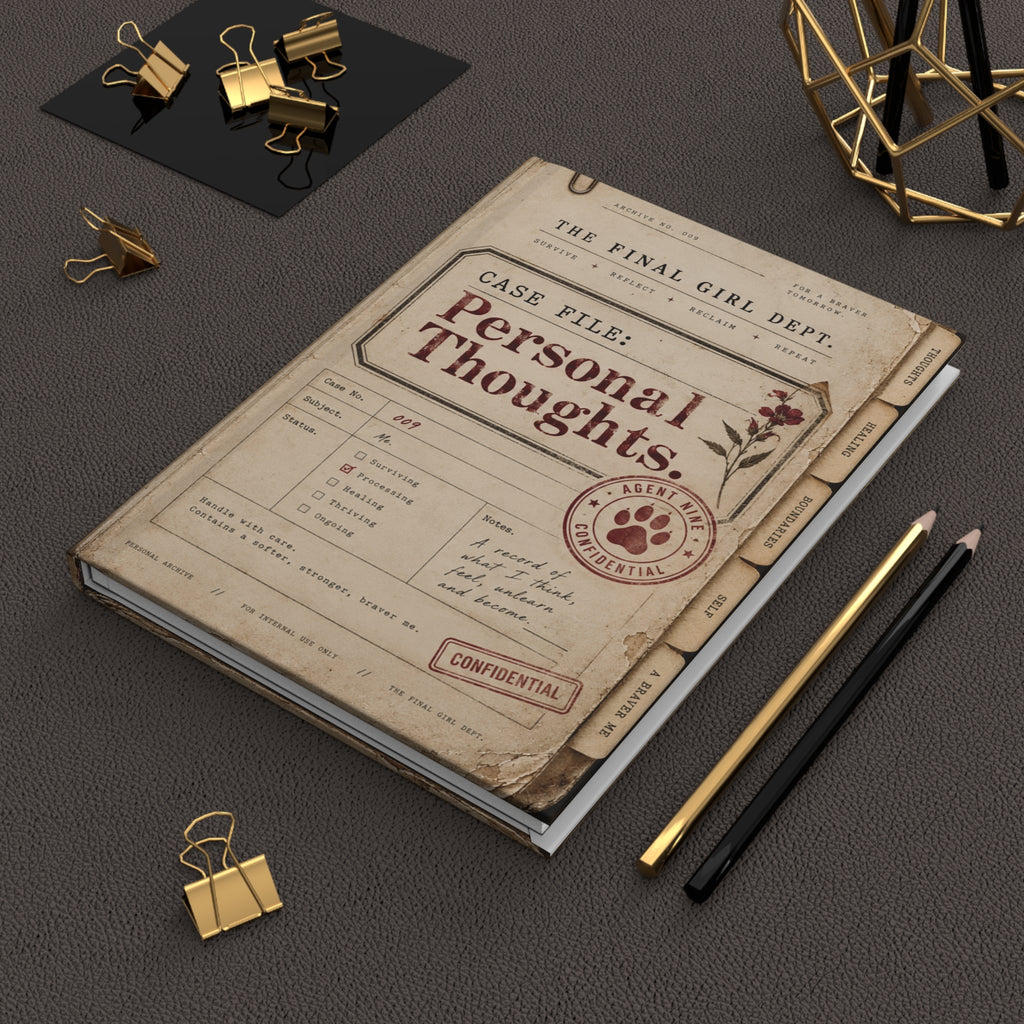 'Case File: Personal Thoughts' Vintage Investigator Notebook