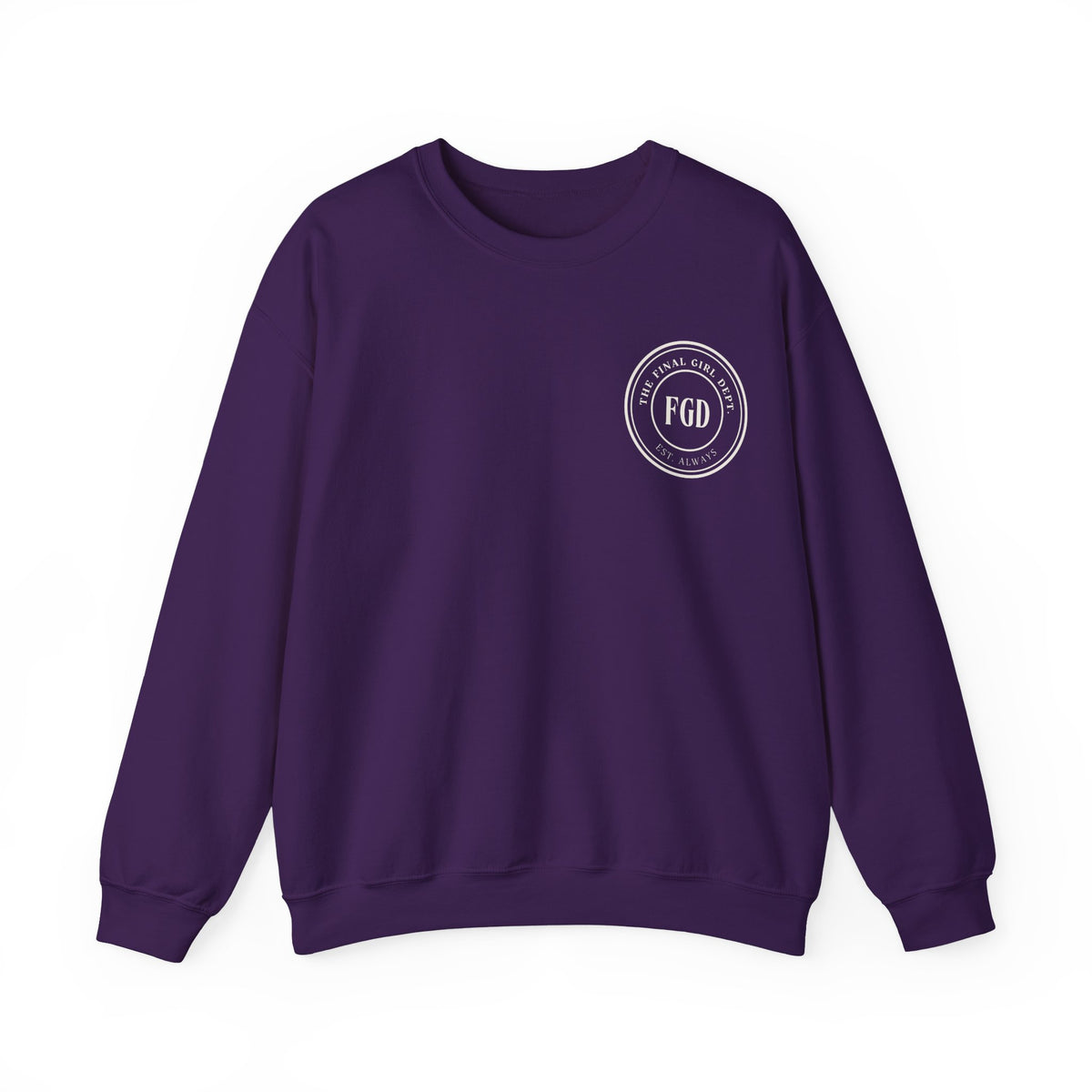 Crewneck Sweatshirt — “Final Girl Field Uniform” Graphic Pullover