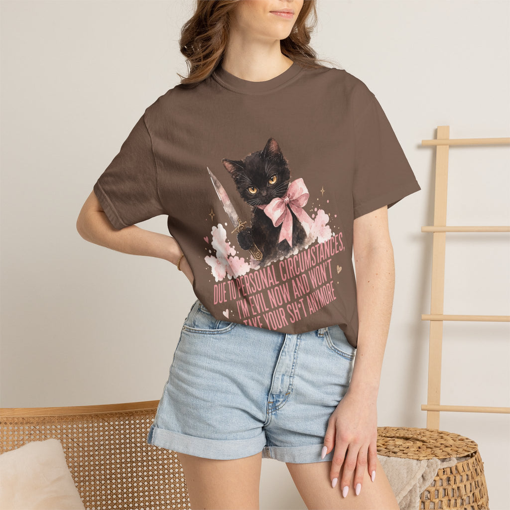 "Due to Personal Circumstances I'm Evil Now" Graphic Tee