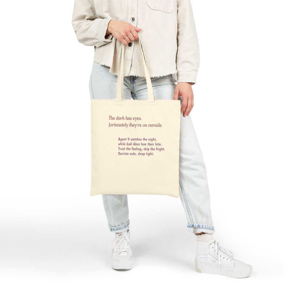 Agent 9 Nightshift Cat Canvas Tote