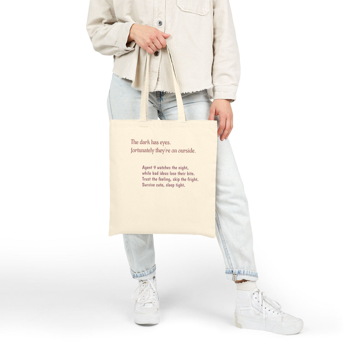Agent 9 Nightshift Cat Canvas Tote