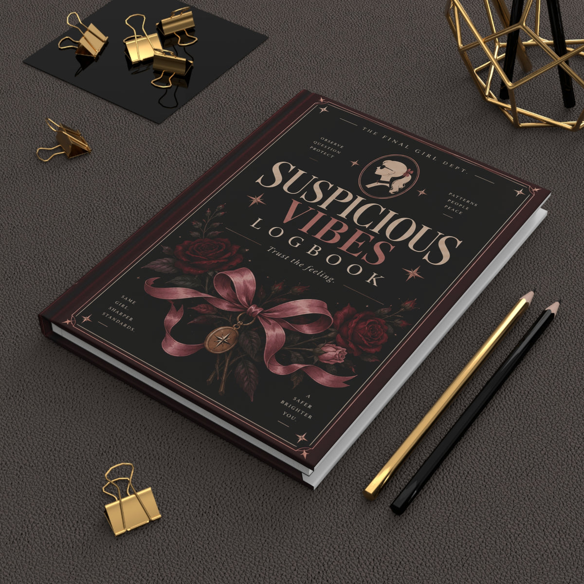 Suspicious Vibes Hardcover Lined Journal V1