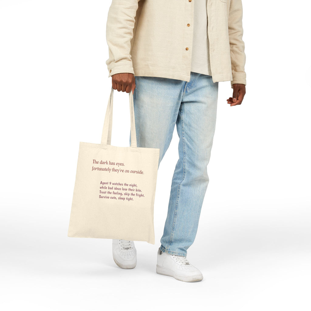 Agent 9 Nightshift Cat Canvas Tote