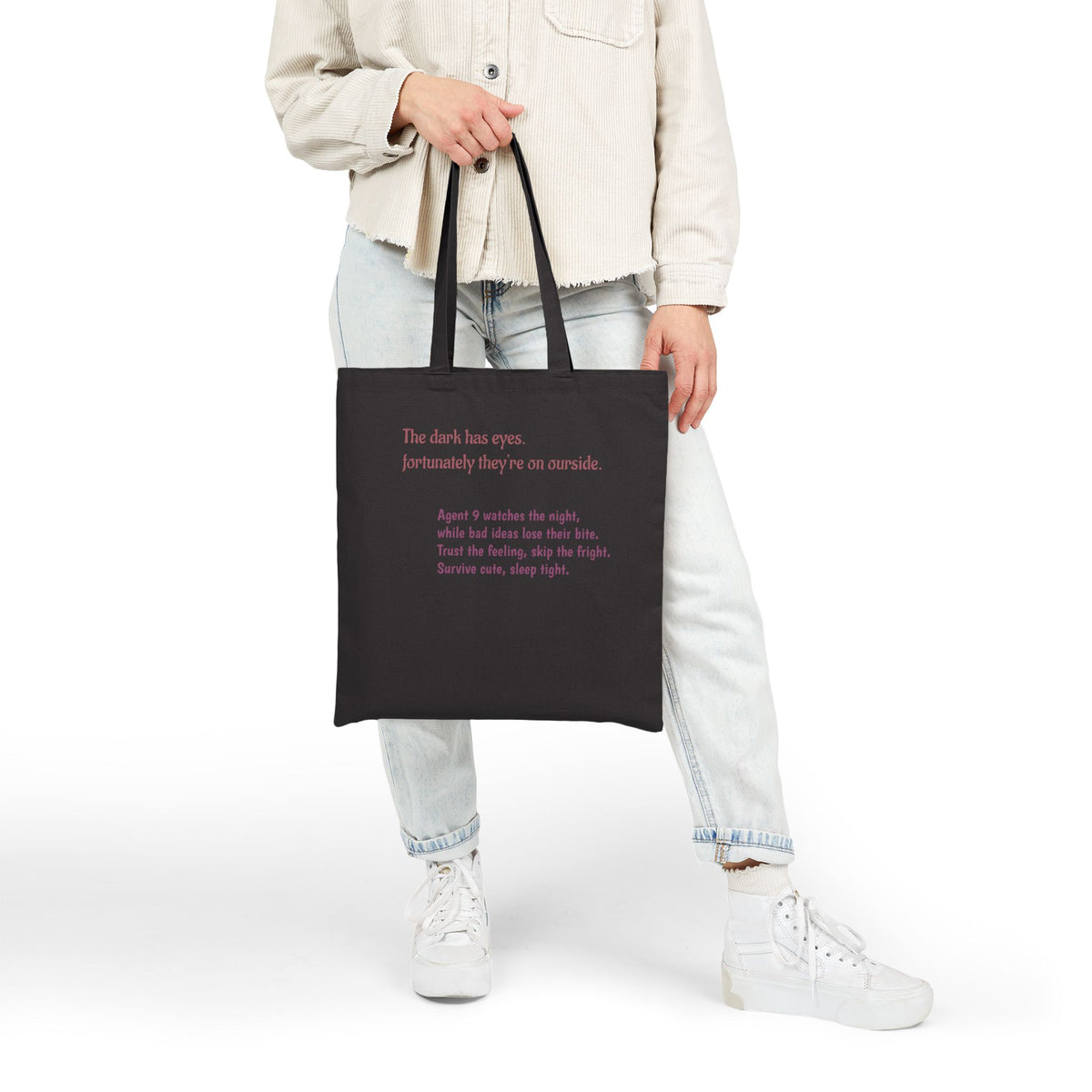 Agent 9 Nightshift Cat Canvas Tote