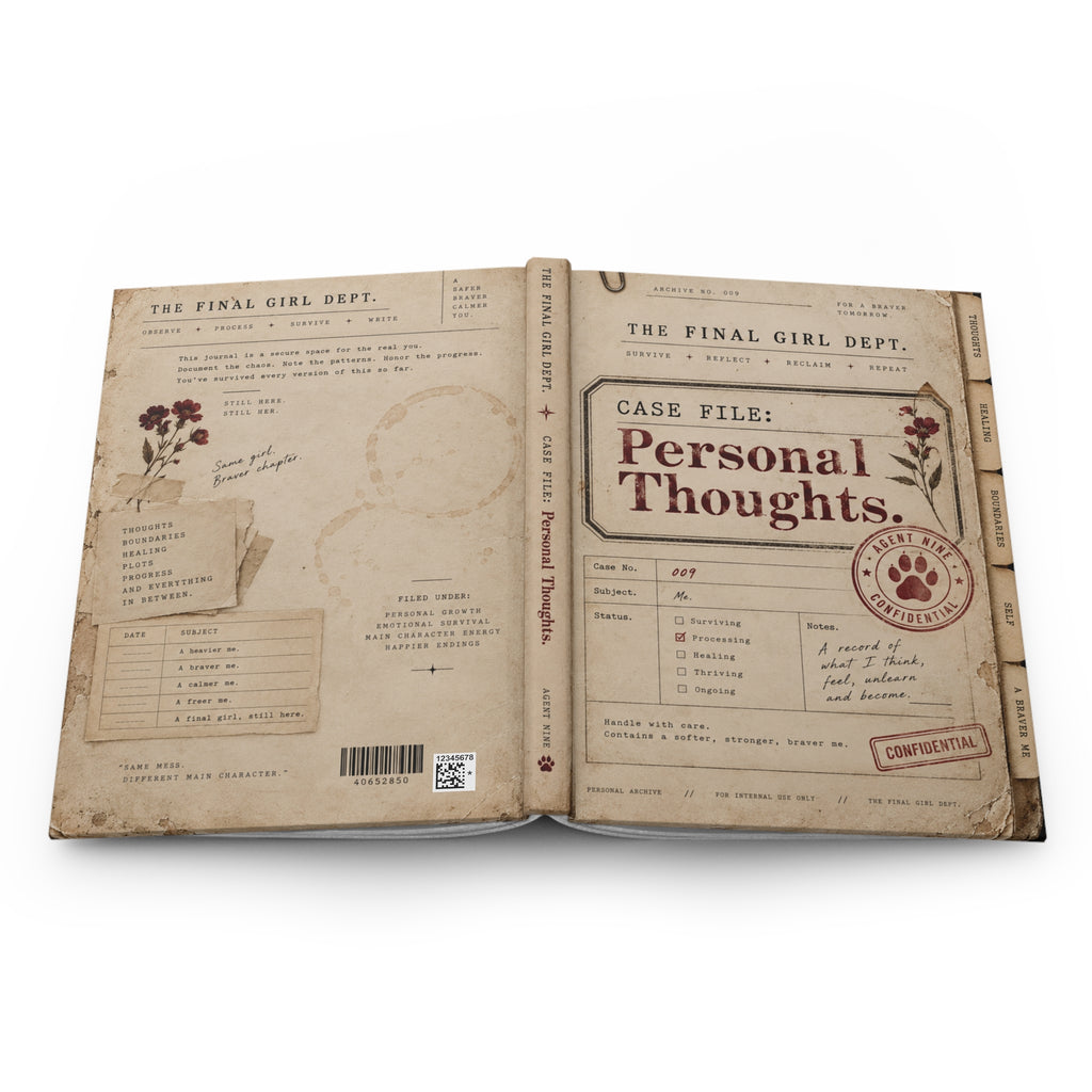 'Case File: Personal Thoughts' Vintage Investigator Notebook