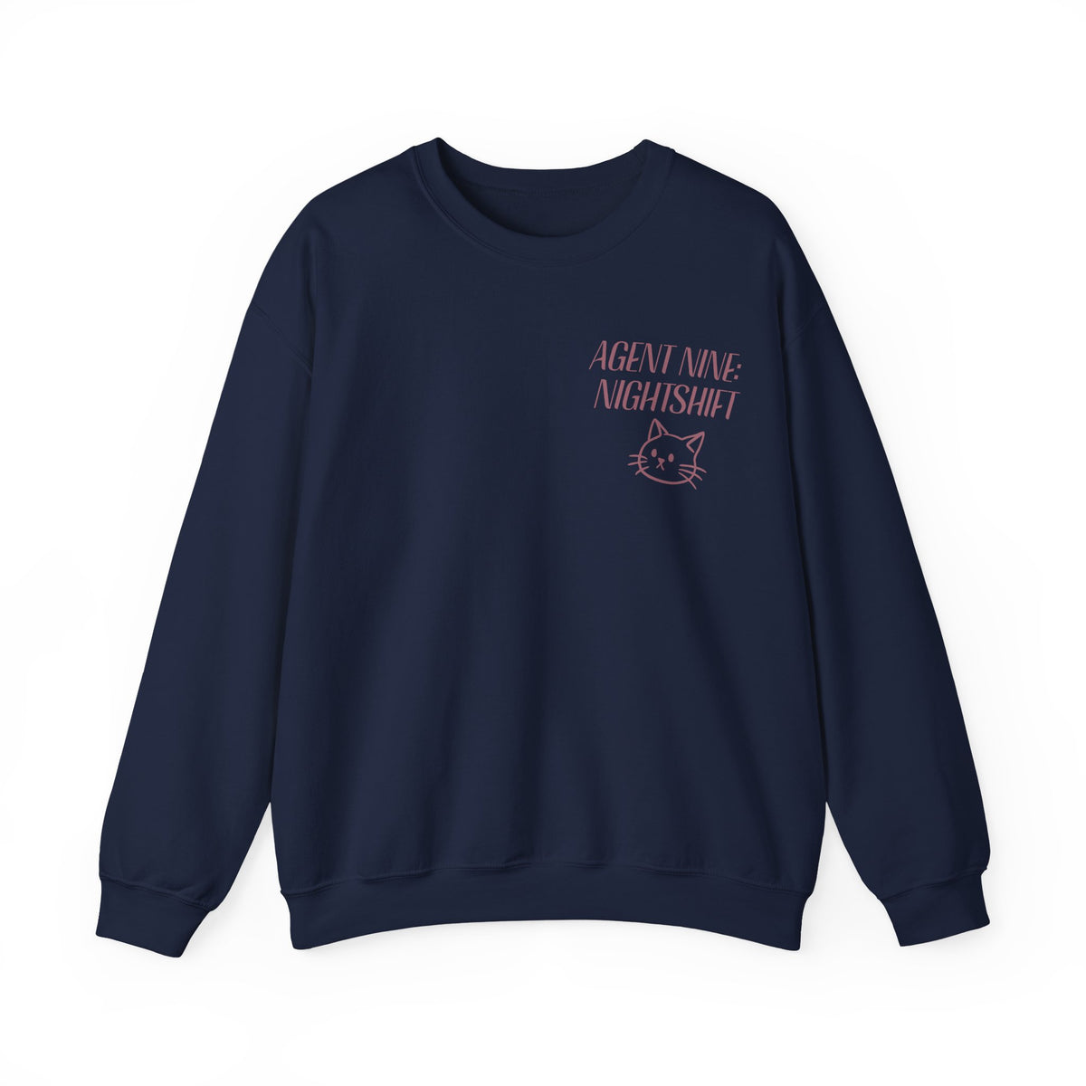 Night Shift Cat Sweatshirt — "Agent 9: Always Watching" Crewneck