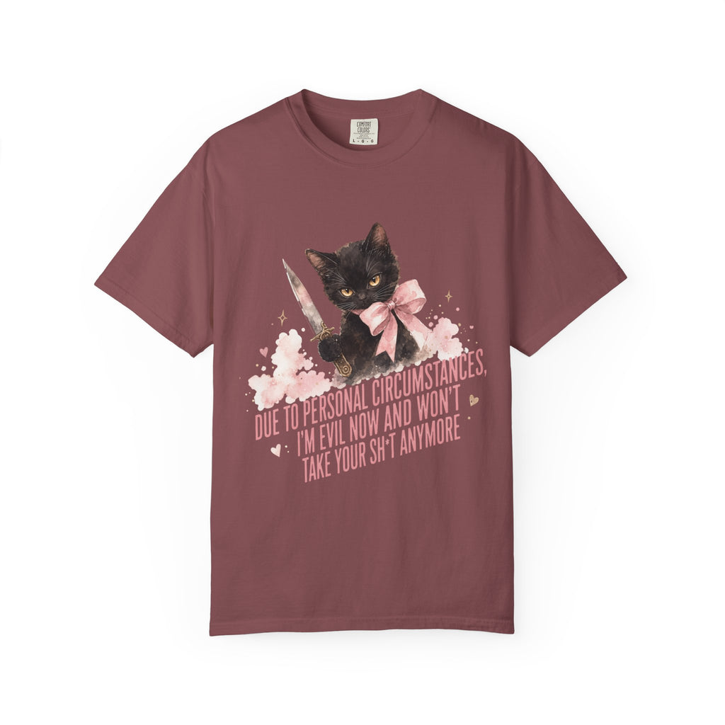 "Due to Personal Circumstances I'm Evil Now" Graphic Tee