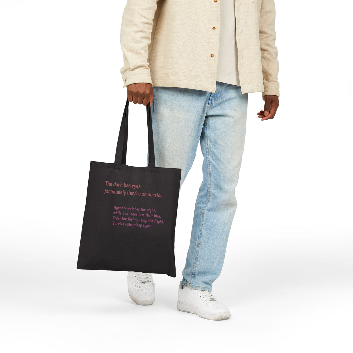 Agent 9 Nightshift Cat Canvas Tote