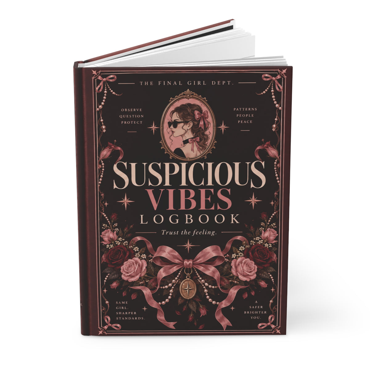 Suspicious Vibes Hardcover Lined Journal V3