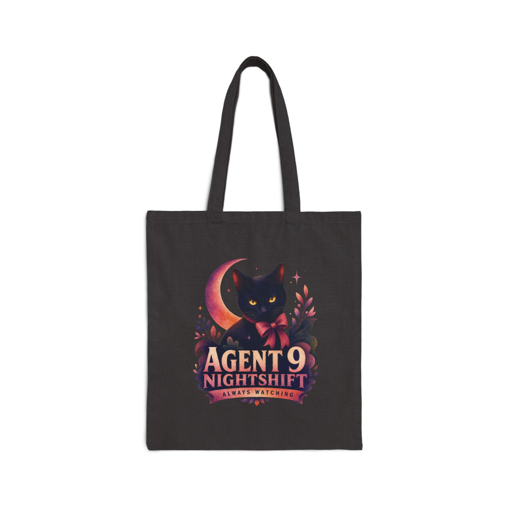 Agent 9 Nightshift Cat Canvas Tote