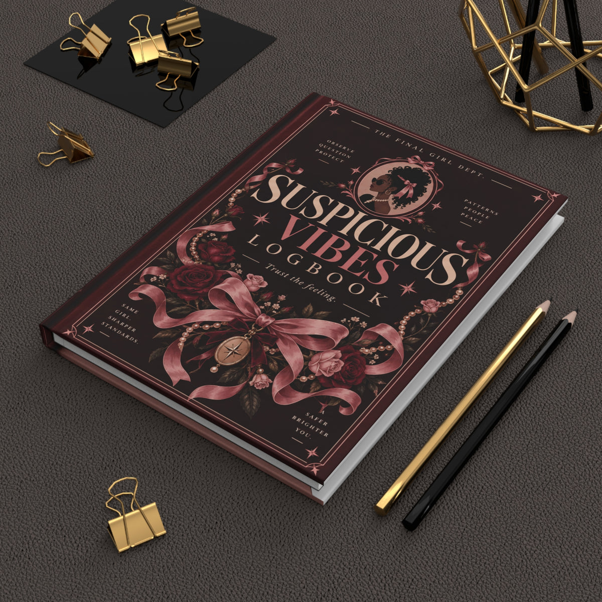 Suspicious Vibes Hardcover Lined Journal V2