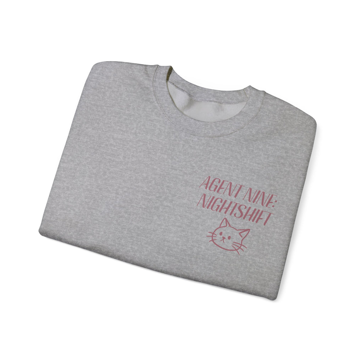 Night Shift Cat Sweatshirt — "Agent 9: Always Watching" Crewneck