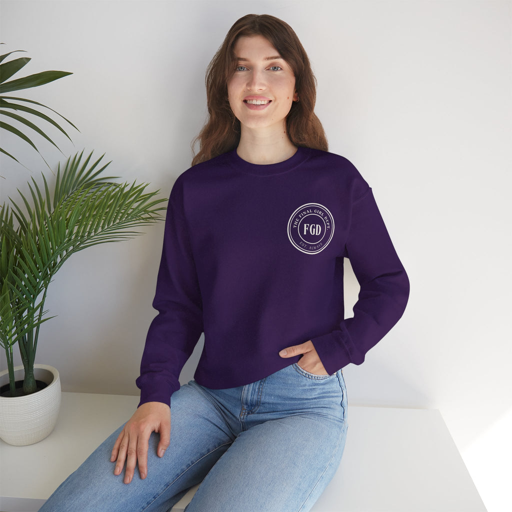 Crewneck Sweatshirt — “Final Girl Field Uniform” Graphic Pullover