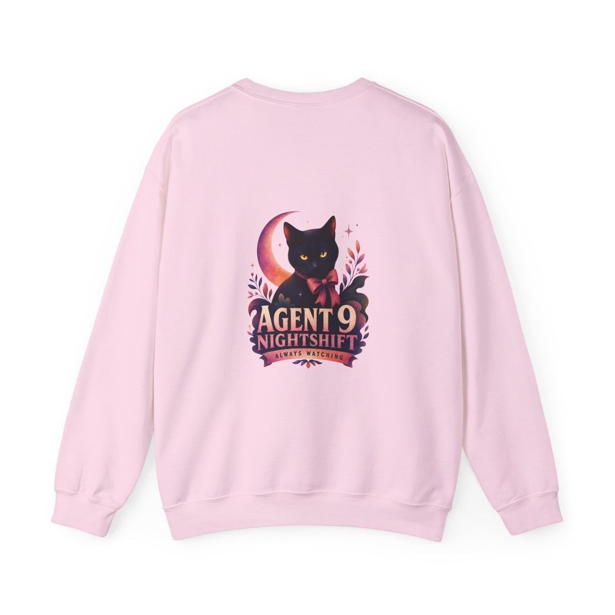 Night Shift Cat Sweatshirt — "Agent 9: Always Watching" Crewneck
