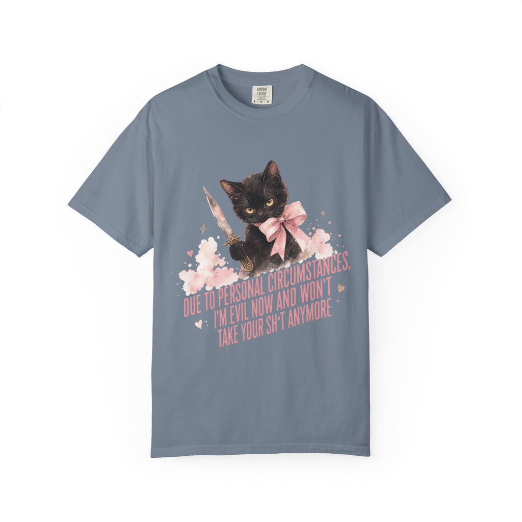"Due to Personal Circumstances I'm Evil Now" Graphic Tee