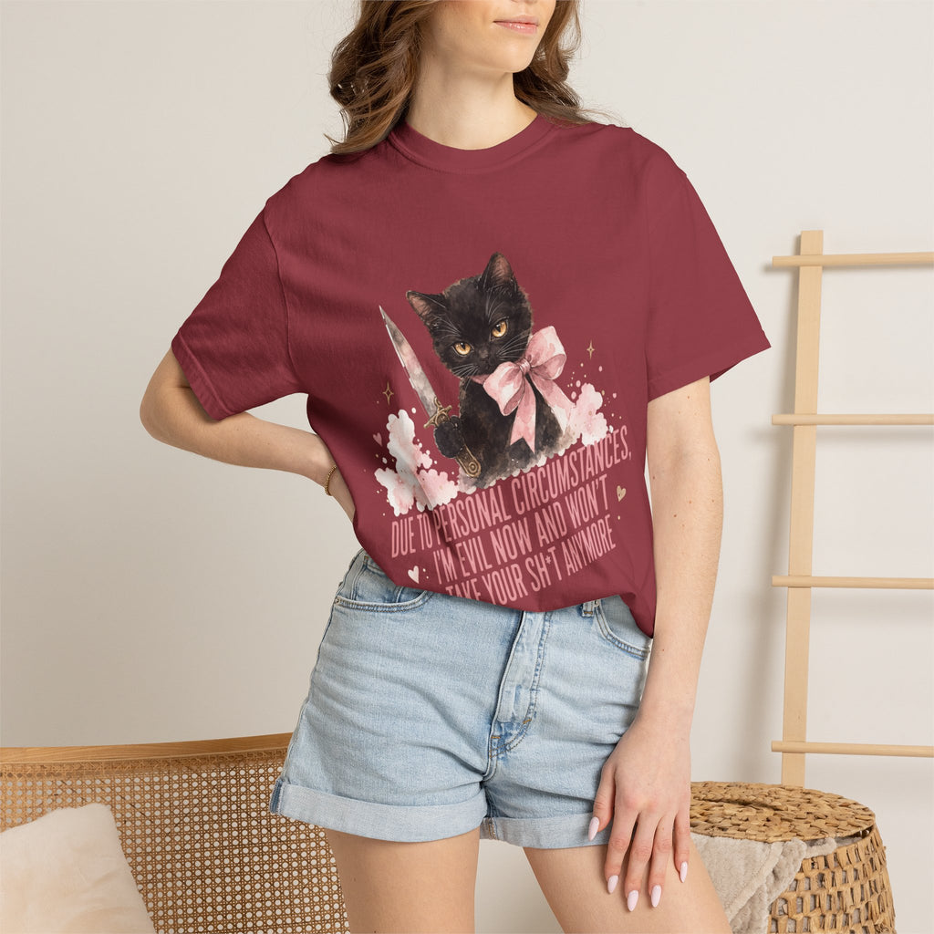 "Due to Personal Circumstances I'm Evil Now" Graphic Tee